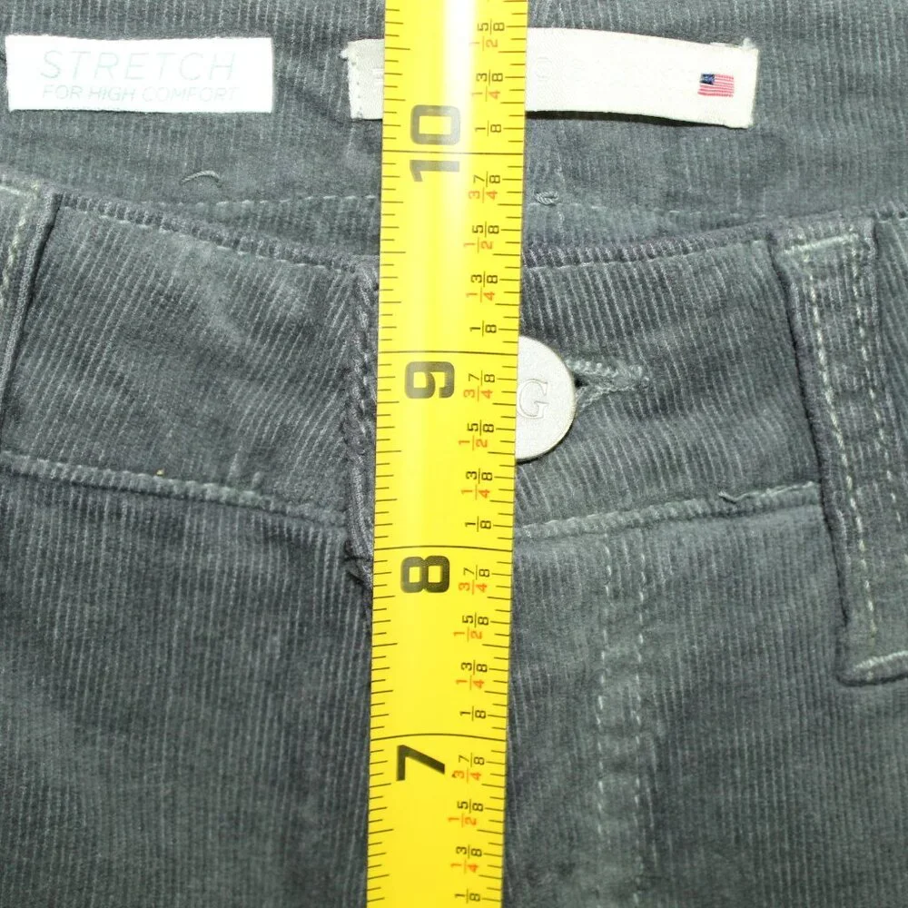 Fabrizio Gianni Women's 6 Grey Stretch for High Comfort Mini Corduroy Pants